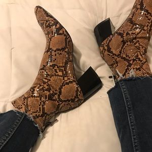 Zara snakeskin boots